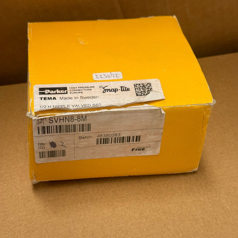 Parker – SVHN8-8M – H Series Hydraulic Quick Coupling Valved Nipple