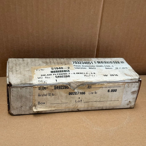Haskel – 51940-2 – Externally Adjustable Air Pilot Switch (Style A)