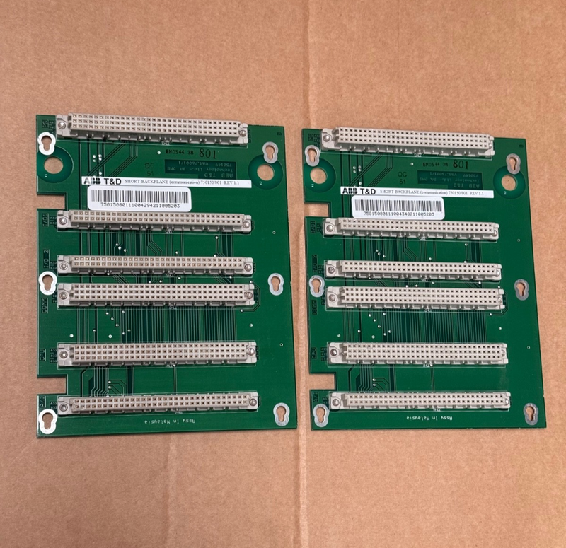 ABB T&D – 750150‑801 – Short Backplane (Communication) Board – Rev 1.1