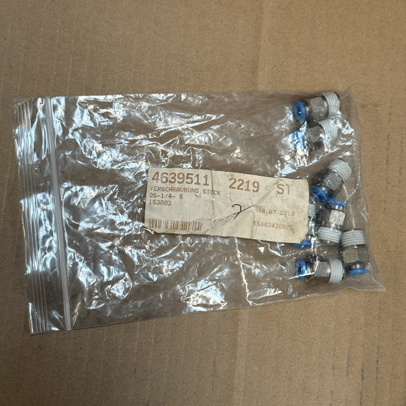 7PCS Festo – 153003 – QS-1/4-6 Push-in fitting