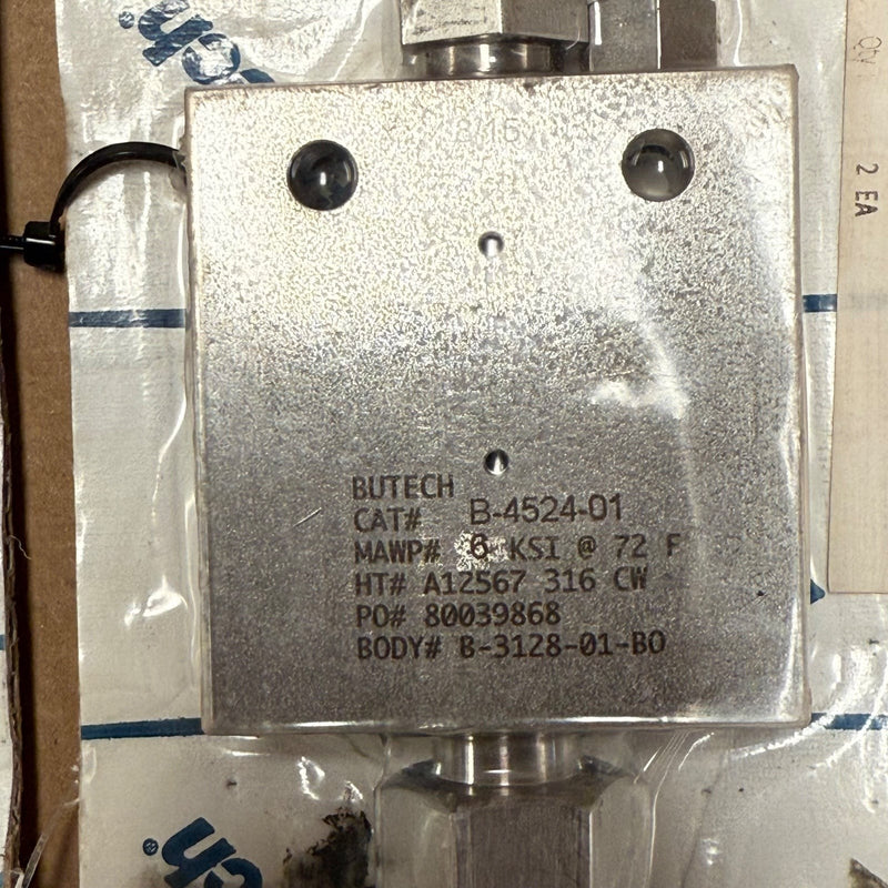 BuTech – B-4524-01 / B-3128-01-B0 – High-Pressure Needle Valve Assemblies