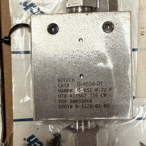 BuTech – B-4524-01 / B-3128-01-B0 – High-Pressure Needle Valve Assemblies