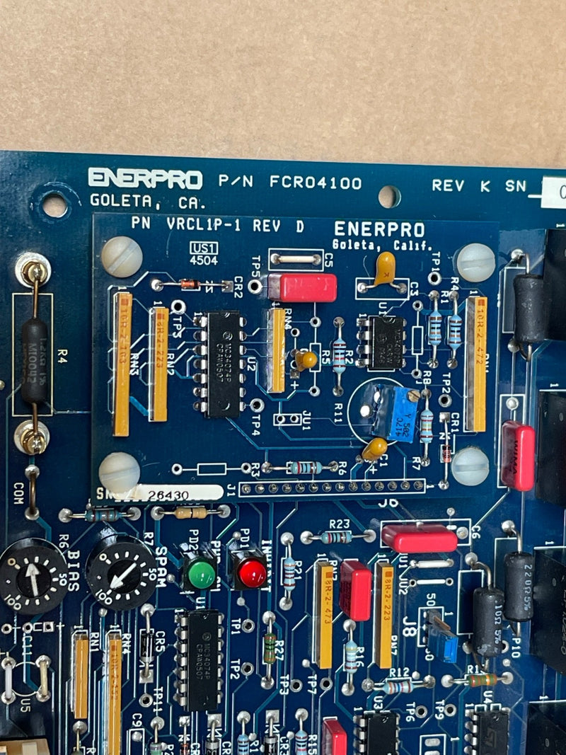 Enerpro – FCR04100 Rev K with VRCL1P‑1 Rev D – Single‑Phase Firing & Regulator P