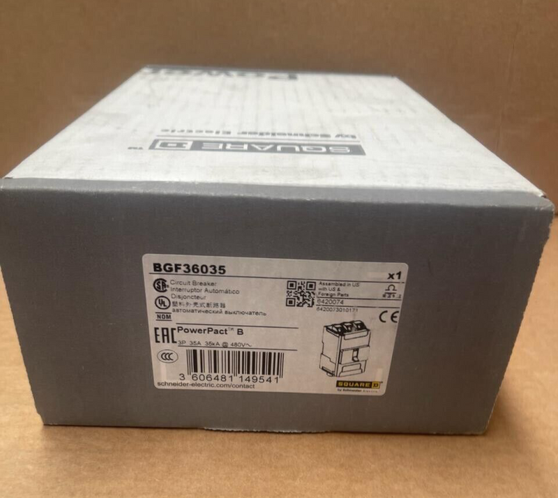 Schneider Electric Square D - BGF36035 - Circuit Breaker PowerPact 3P 35A 35kA