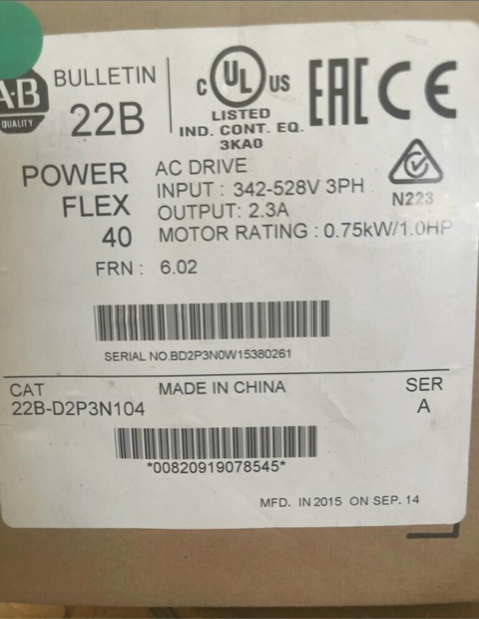 Allen-Bradley 22B-D2P3N104